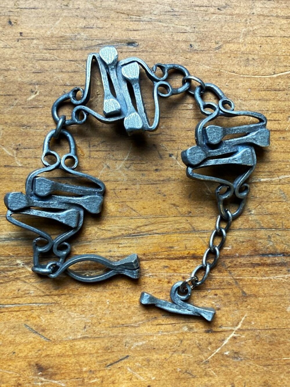 Patricia David brutalist panel bracelet